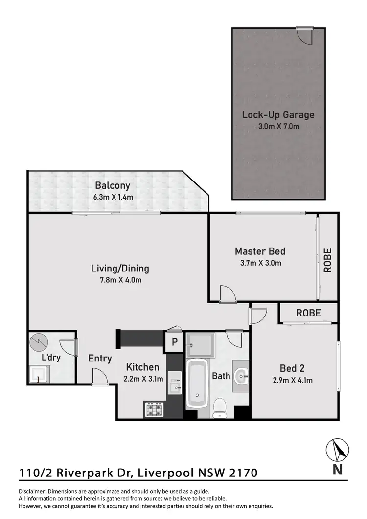 Floorplan of Homely unit listing, 110/2 Riverpark Drive, Liverpool NSW 2170