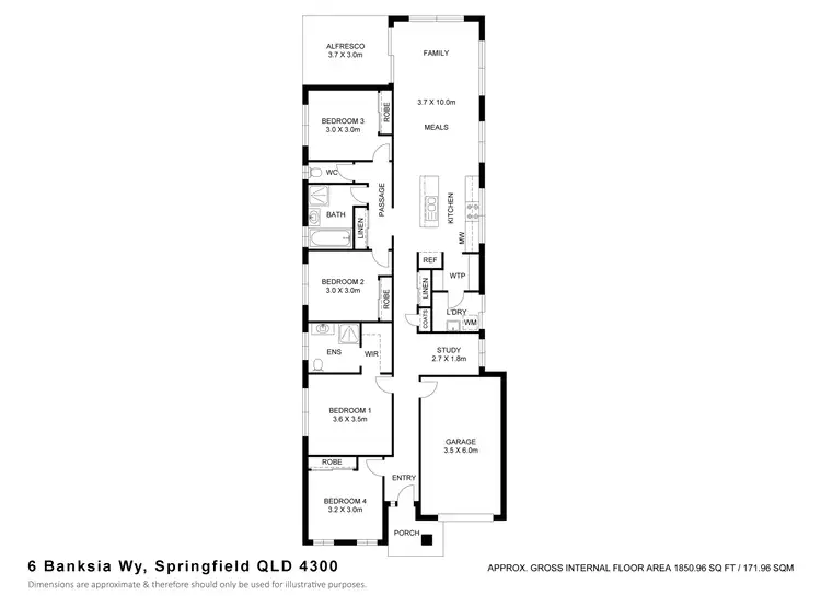Floorplan of Homely house listing, 6 Banksia Way, Springfield QLD 4300