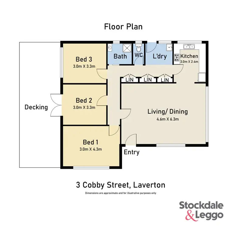 Floorplan of Homely house listing, 3 Cobby Street, Laverton VIC 3028