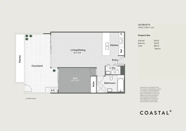 Floorplan of Homely apartment listing, 302/6 Aqua Street, Southport QLD 4215