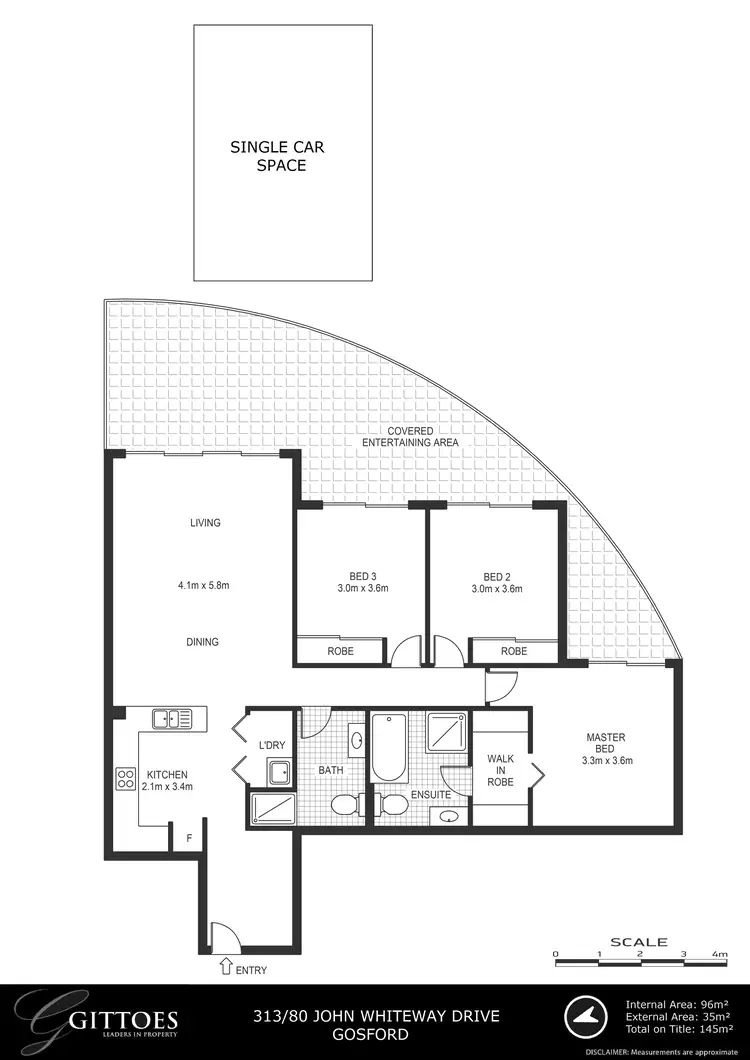 Floorplan of Homely unit listing, 313/80 John Whiteway Drive, Gosford NSW 2250