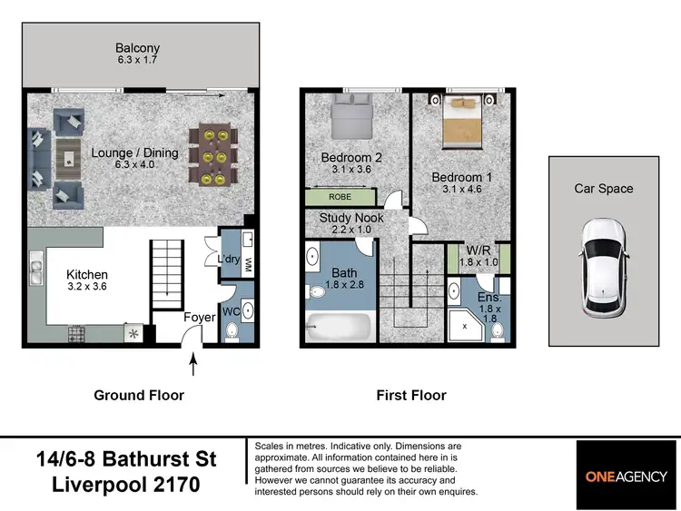 Floorplan of Homely unit listing, 14/6-8 Bathurst Street, Liverpool NSW 2170