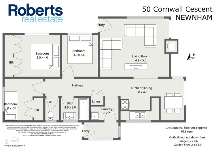 Floorplan of Homely house listing, 50 Cornwall Crescent, Newnham TAS 7248