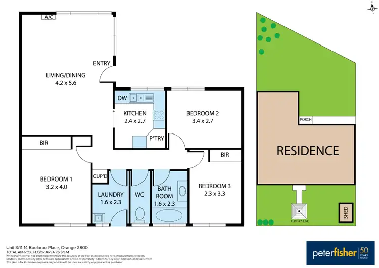 Floorplan of Homely unit listing, 3/11-14 Boolaroo Place, Orange NSW 2800
