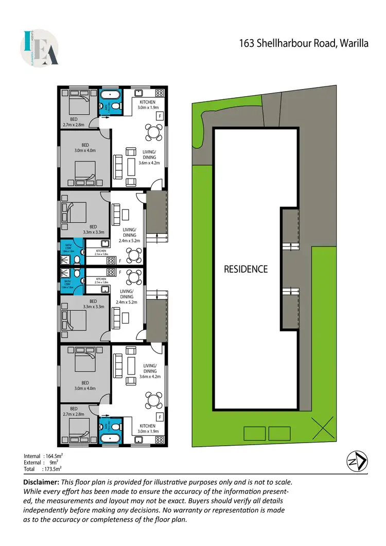 Floorplan of Homely block of units listing, 163 Shellharbour Road, Warilla NSW 2528