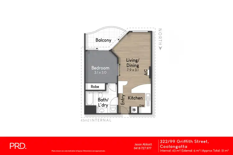 Floorplan of Homely unit listing, 322/99 Griffith Street, Coolangatta QLD 4225