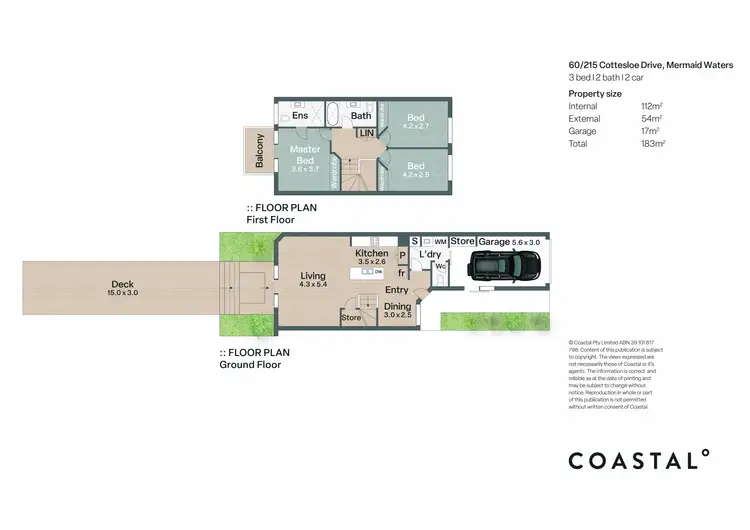 Floorplan of Homely townhouse listing, 60/215 Cottesloe Drive, Mermaid Waters QLD 4218
