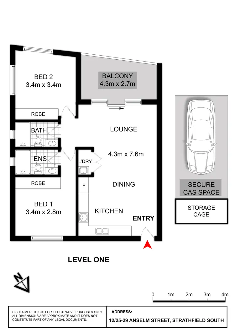 Floorplan of Homely apartment listing, 12/25-29 ANSELM STREET, Strathfield South NSW 2136