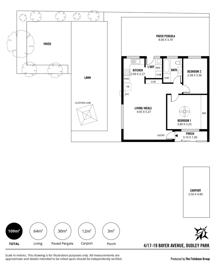 Floorplan of Homely unit listing, 4/17-19 Bayer Avenue, Dudley Park SA 5008