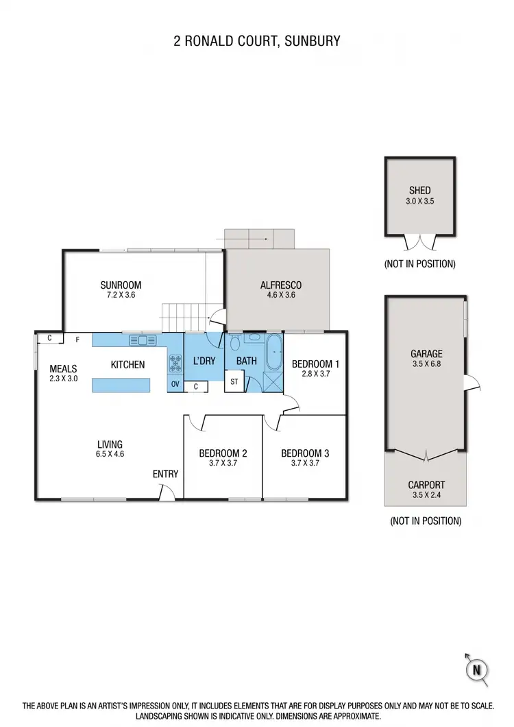 Floorplan of Homely house listing, 2 Ronald Court, Sunbury VIC 3429