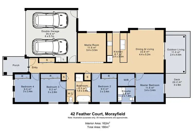 Floorplan of Homely house listing, 42 Feather Court, Morayfield QLD 4506
