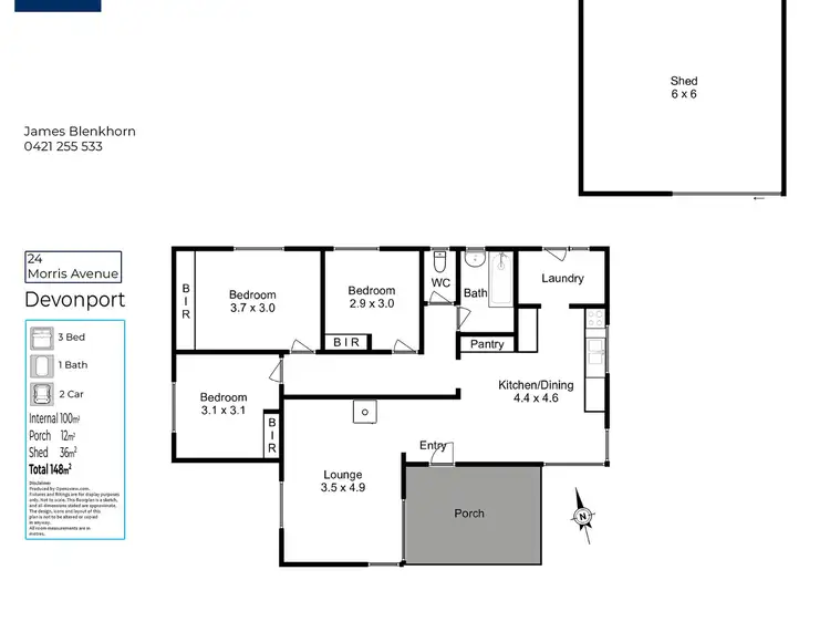 Floorplan of Homely house listing, 24 Morris Avenue, Devonport TAS 7310