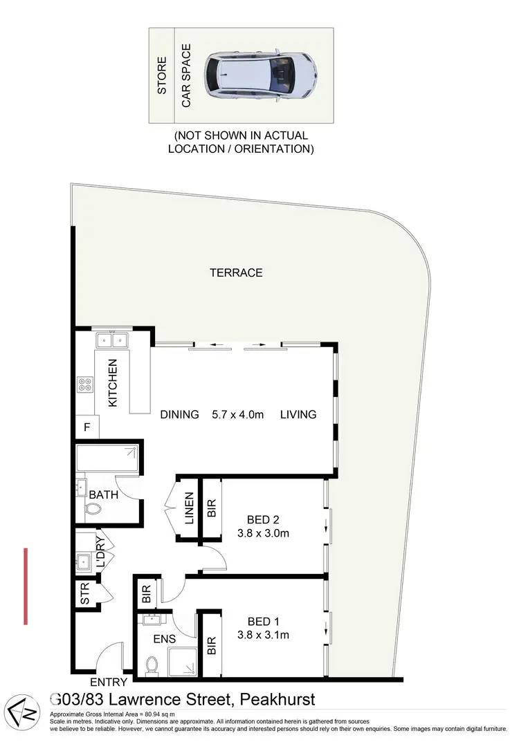 Floorplan of Homely unit listing, G03/83 Lawrence Street, Peakhurst NSW 2210