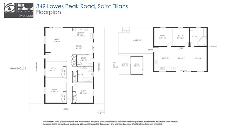 Floorplan of Homely rural property listing, 349 Lowes Peak Road, Mudgee NSW 2850