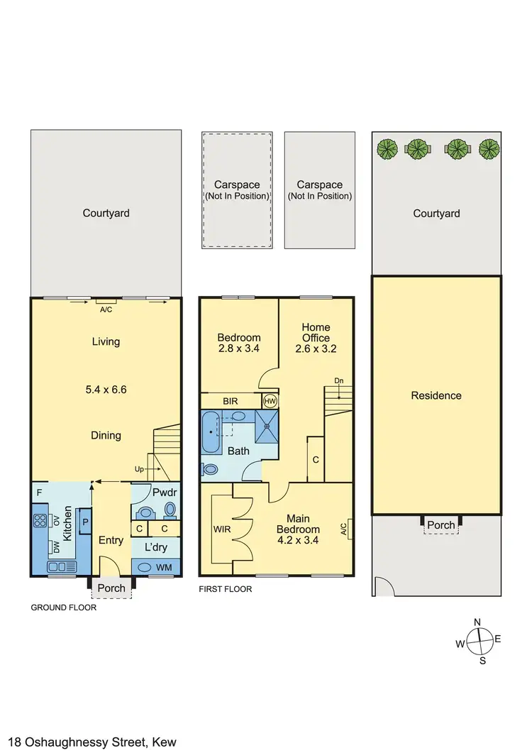 Floorplan of Homely townhouse listing, 18 O'Shaughnessy Street, Kew VIC 3101