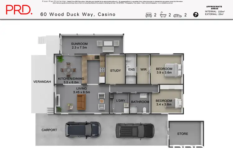Floorplan of Homely house listing, 60 Wood Duck Way/ 69 Light Streeet, Casino NSW 2470