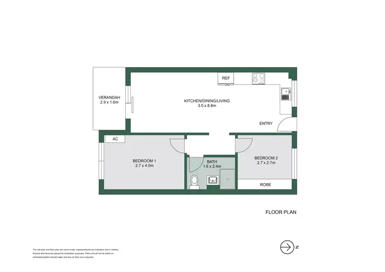 Floorplan of Homely apartment listing, 2/150 Healy Road, Hamilton Hill WA 6163