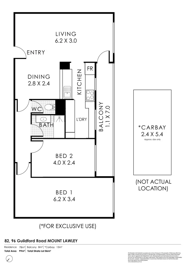 Floorplan of Homely apartment listing, 82/96 Guildford Road, Mount Lawley WA 6050