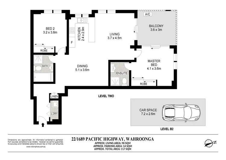 Floorplan of Homely apartment listing, 22/1689 Pacific Highway, Wahroonga NSW 2076