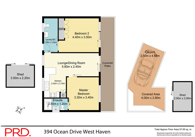 Floorplan of Homely house listing, 394 Ocean Drive, West Haven NSW 2443