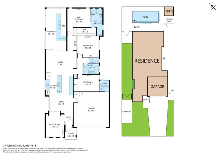 Floorplan of Homely house listing, 37 Solana Circuit, Burdell QLD 4818
