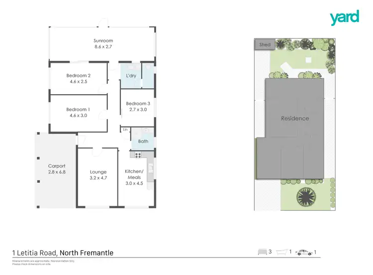 Floorplan of Homely house listing, 1 Letitia Road, North Fremantle WA 6159