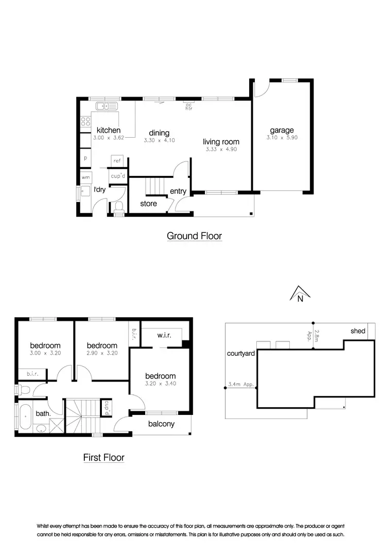 Floorplan of Homely townhouse listing, 3/5 Railway Street North, Altona VIC 3018