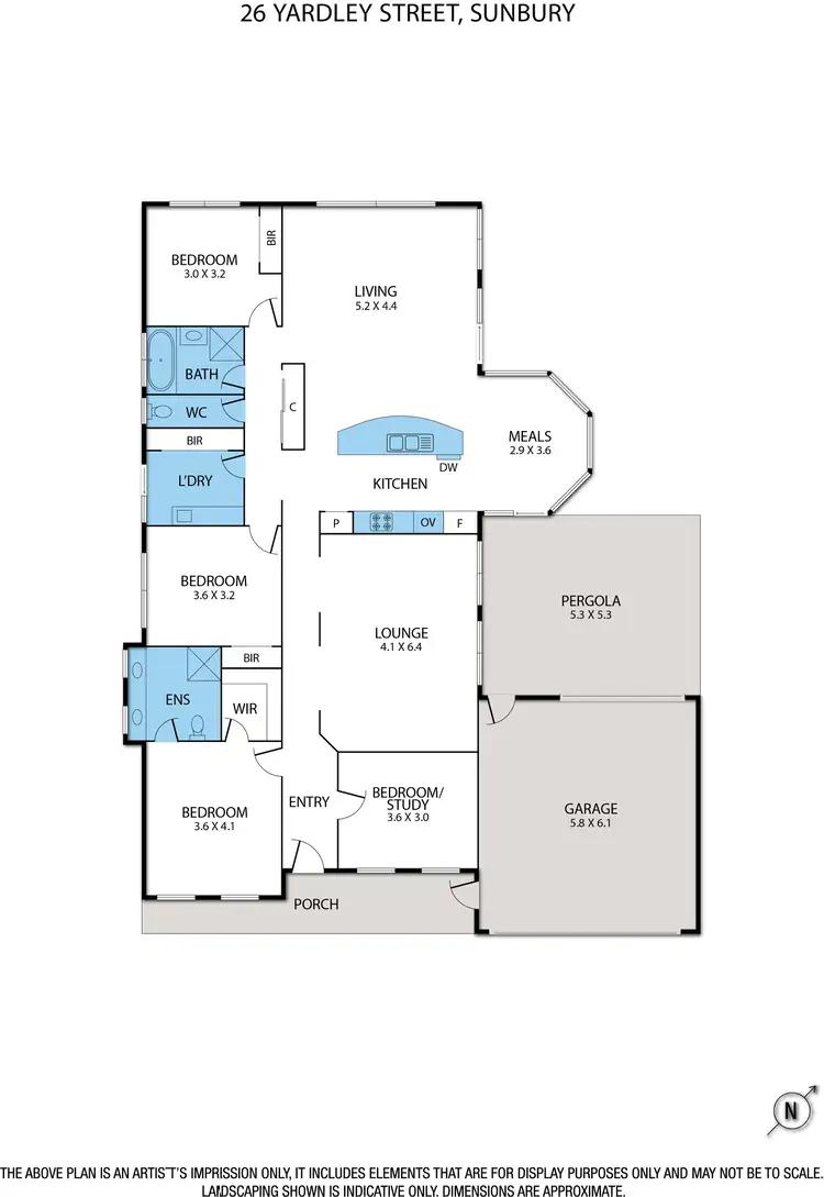 Floorplan of Homely house listing, 26 Yardley Street, Sunbury VIC 3429