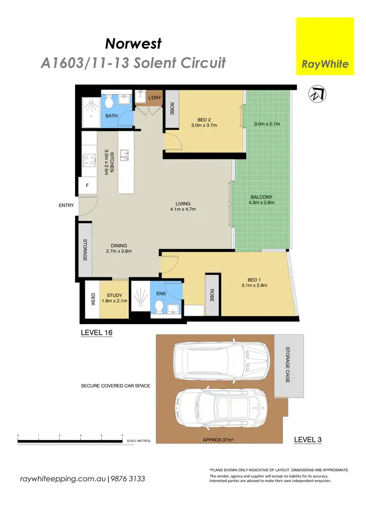 Floorplan of Homely apartment listing, 1603/11 Solent Circuit, Norwest NSW 2153