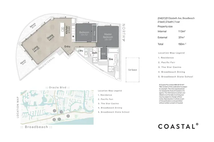 Floorplan of Homely apartment listing, 21407/21 Elizabeth Avenue, Broadbeach QLD 4218