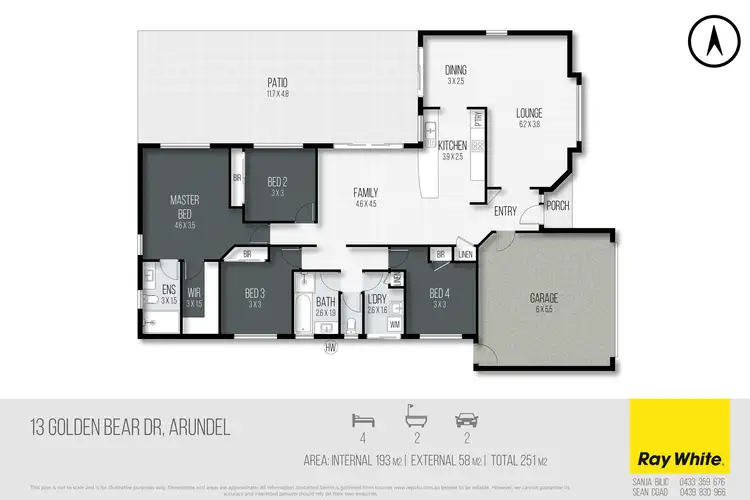 Floorplan of Homely house listing, 13 Golden Bear Drive, Arundel QLD 4214