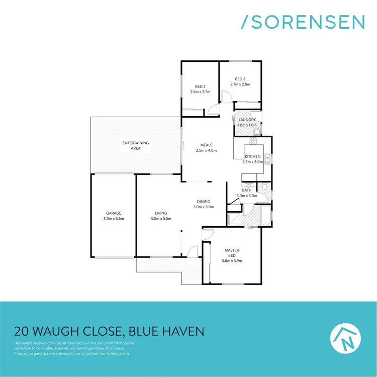 Floorplan of Homely house listing, 20 Waugh Close, Blue Haven NSW 2262