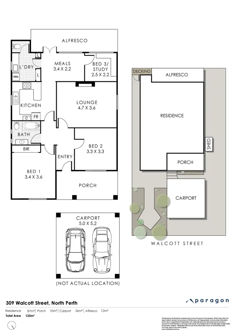 Floorplan of Homely house listing, 309 Walcott Street, North Perth WA 6006