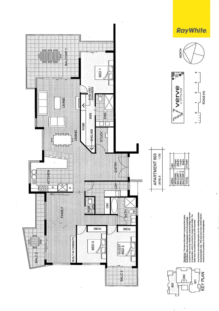 Floorplan of Homely unit listing, 803/92 Sixth Avenue, Maroochydore QLD 4558