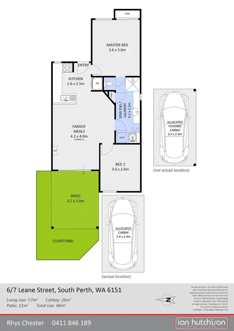 Floorplan of Homely unit listing, 6/7 Leane Street, South Perth WA 6151