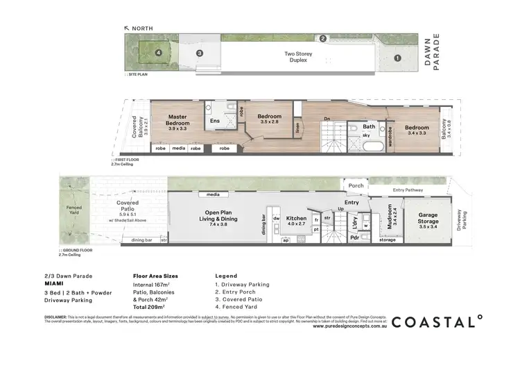 Floorplan of Homely villa listing, 2/3 Dawn Parade, Miami QLD 4220