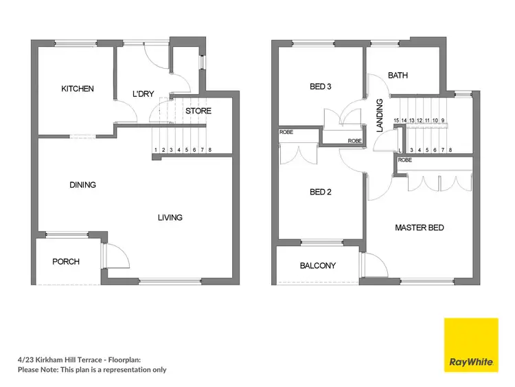 Floorplan of Homely townhouse listing, 4/23 Kirkham Hill Terrace, Maylands WA 6051