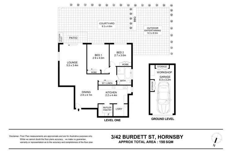 Floorplan of Homely unit listing, 3/42 Burdett Street, Hornsby NSW 2077