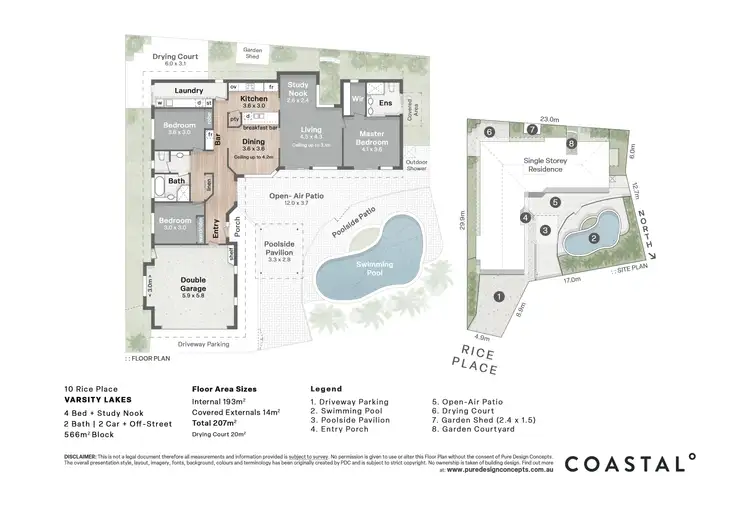 Floorplan of Homely house listing, 10 Rice Place, Varsity Lakes QLD 4227