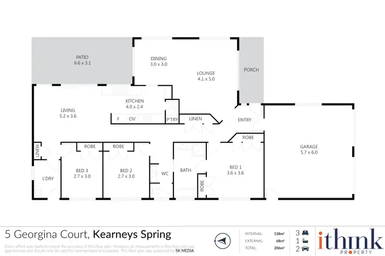 Floorplan of Homely house listing, 5 Georgina Court, Kearneys Spring QLD 4350