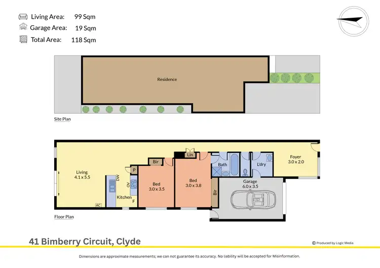 Floorplan of Homely unit listing, 41 Bimberry Circuit, Clyde VIC 3978