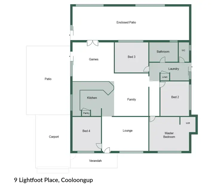 Floorplan of Homely house listing, 9 Lightfoot Place, Cooloongup WA 6168