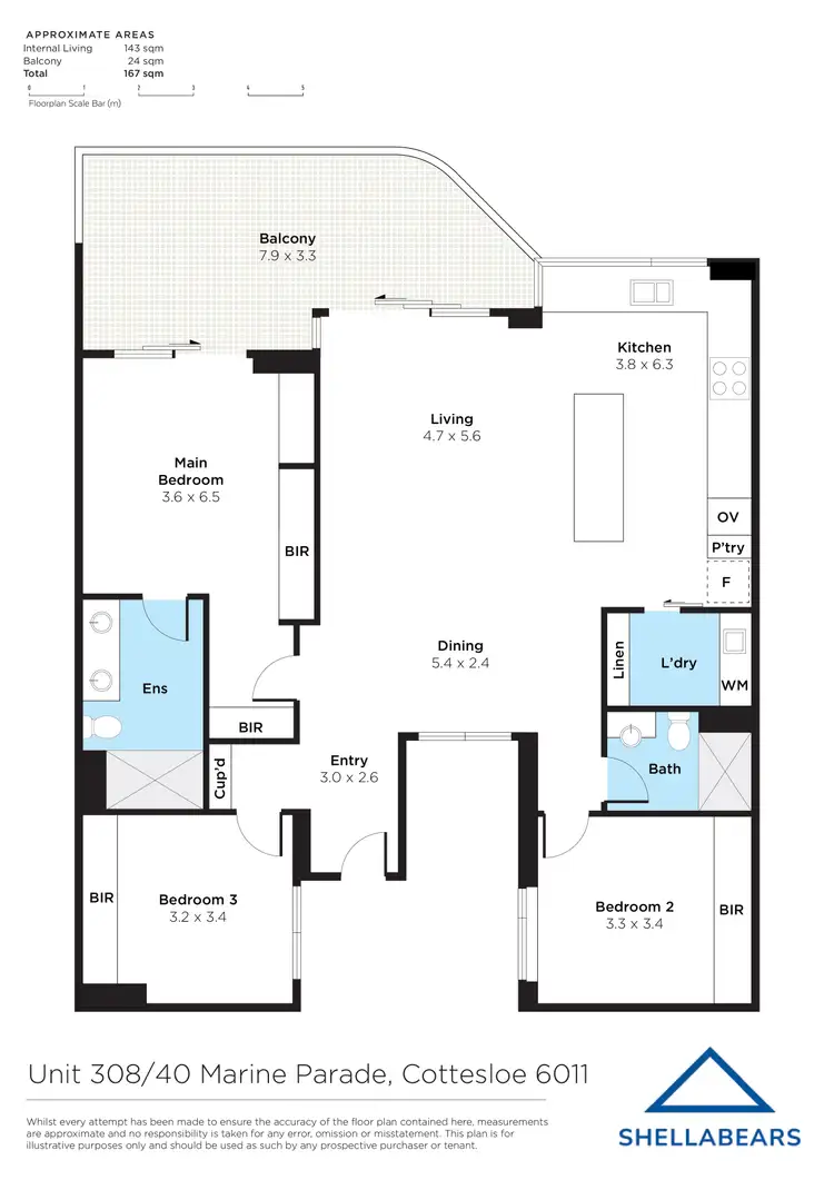 Floorplan of Homely house listing, 308/40 Marine Parade, Cottesloe WA 6011