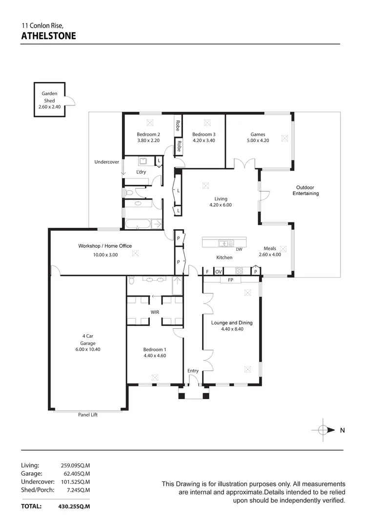Floorplan of Homely house listing, 11 Conlon Rise, Athelstone SA 5076