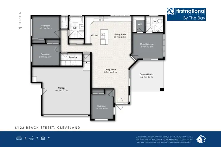 Floorplan of Homely house listing, 1/122 Beach Street, Cleveland QLD 4163