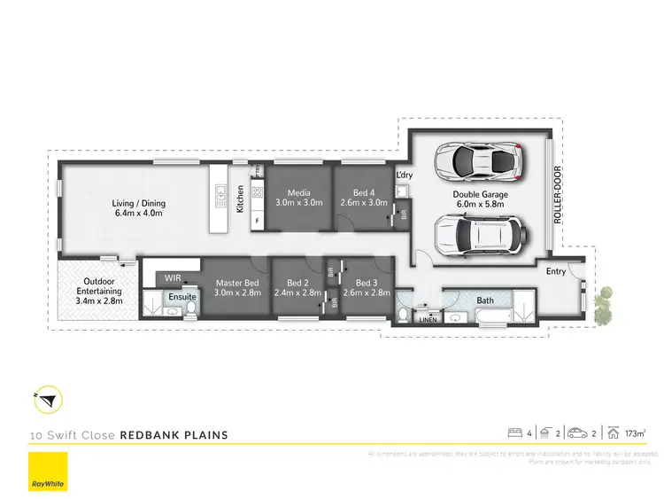 Floorplan of Homely house listing, 10 Swift Close, Redbank Plains QLD 4301