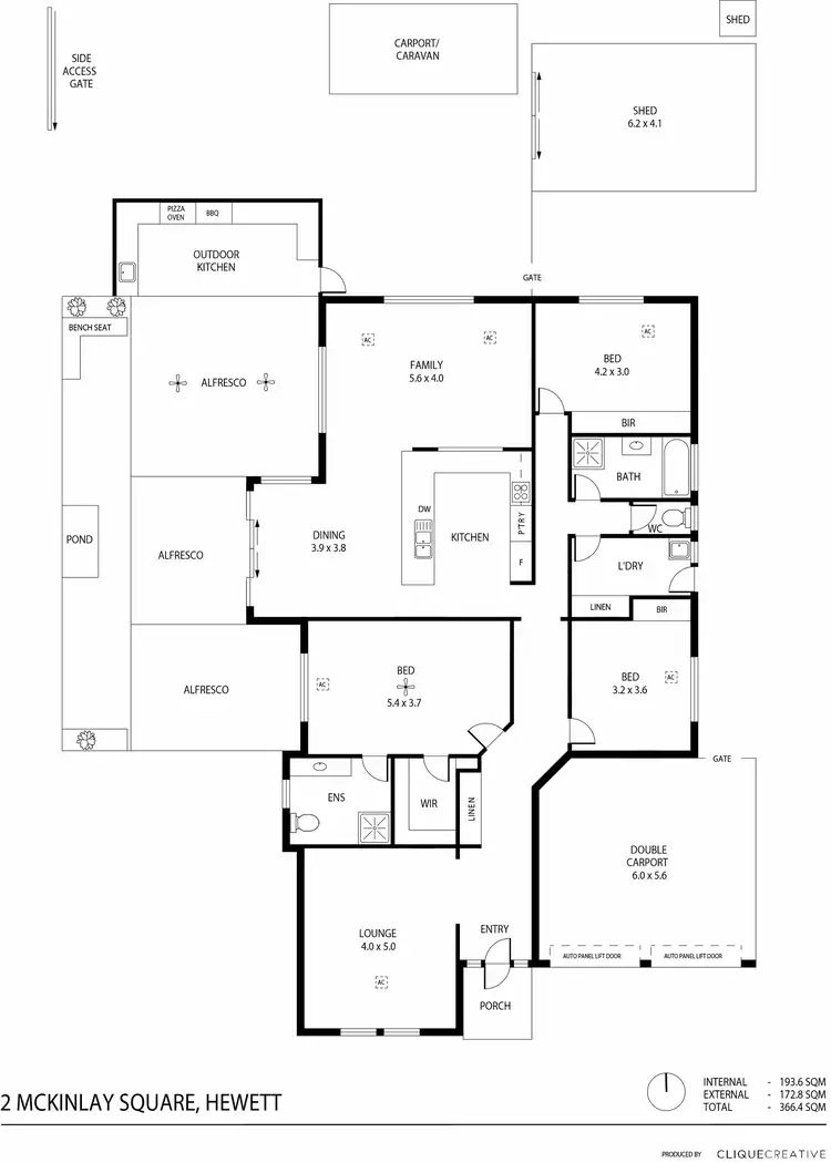 Floorplan of Homely house listing, 2 Mckinlay Square, Hewett SA 5118