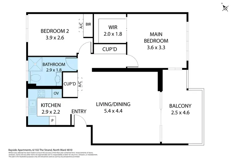 Floorplan of Homely unit listing, 6/102 The Strand, North Ward QLD 4810