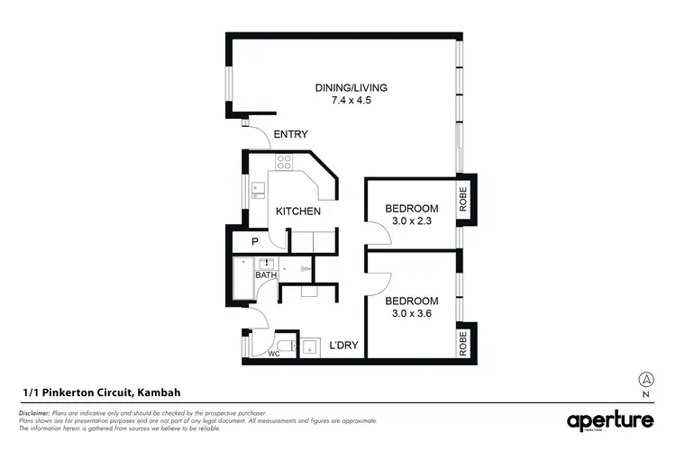 Floorplan of Homely townhouse listing, 1/1 Pinkerton Circuit, Kambah ACT 2902
