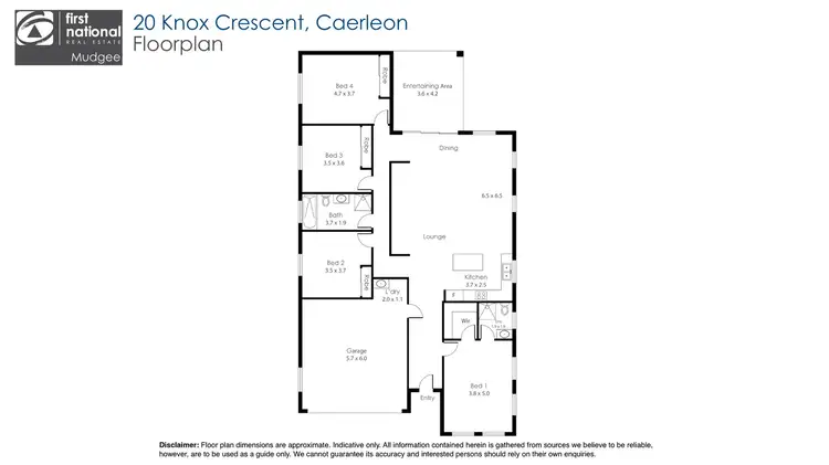 Floorplan of Homely house listing, 20 Knox Crescent, Mudgee NSW 2850